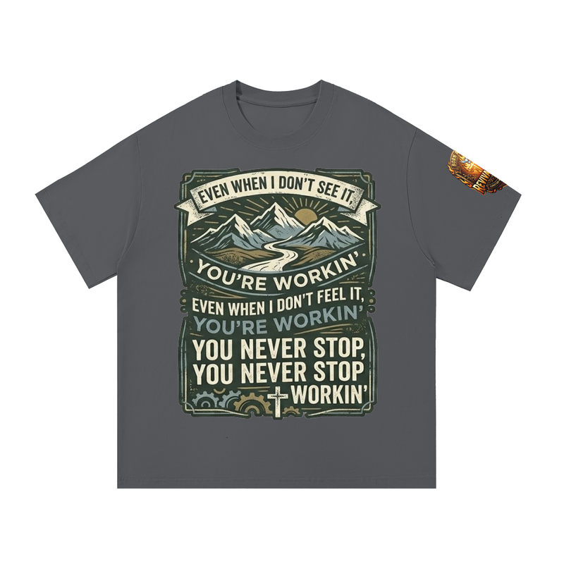 Never Stop Believing Christian T-Shirt | Born Again Revival Fire
